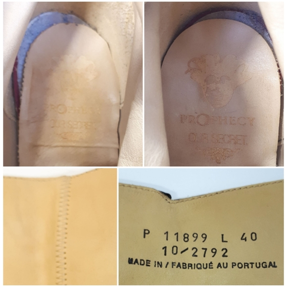 Prophecy Leather Tall Metallic Heeled Boots 40 - Picture 8 of 8